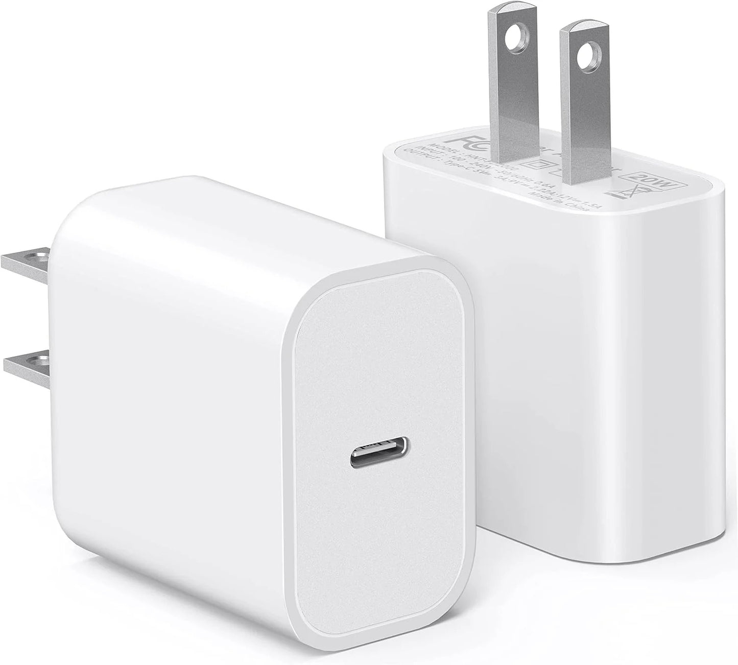 C-TO-C PD 20W Power Adapter Fast Charger 2 Pin adapter